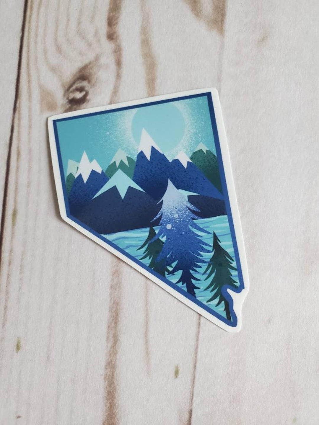 Nevada Mountains Waterproof Vinyl Sticker NV National Park State Nature ...