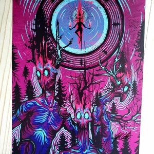 Giant King Fantasy Art Print Ent Dark Art 8x10 Post Print Manfish Inc. Art Surreal Creature Monster Antler Pop Art