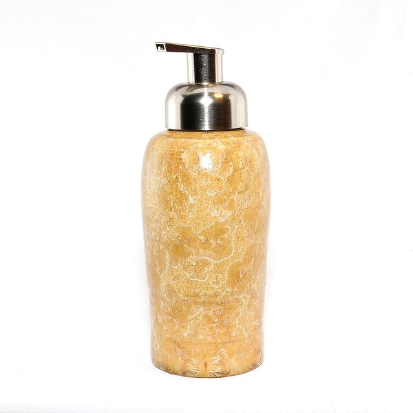 Crystalline Glaze:  "Light Honey Butter"  Foaming Soap dispenser