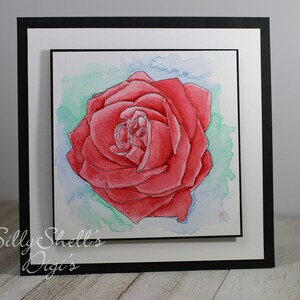 Watercolor rose image 1