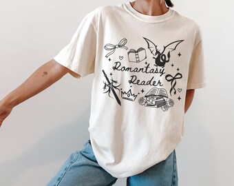 Romantasy Book Lover Shirt: Comfort Colors Fantasy Romance Reader Tee