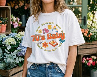 Retro shirt 50e verjaardag, T-shirt vintage jaren 1970, 50e verjaardagsfeestje, cadeau wordt 50 jaar