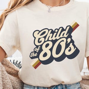 Retro &quot;Child of the 80s&quot; Tee, Vintage Style &quot;40 Something&quot; Birthday Shirt, 80s Theme Party Tshirt, Turning 40, Millennial Birthday Gift