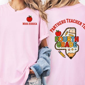 Custom 4th Grade Teacher T-Shirt: Comfort Colors Back-to-School Tee
