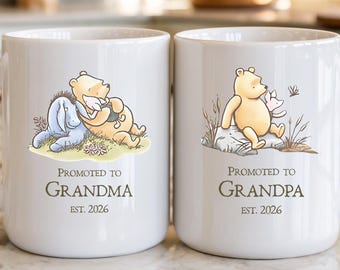 Custom Grandma / Grandpa Mug, Personalized New Niece / Nephew Mug, Promoted to Auntie / Uncle Gift, Promoted to Grandparent Gift