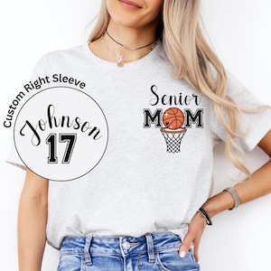 Camiseta personalizada para mamá de baloncesto senior: nombre y número personalizados