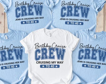 Camiseta de cumpleaños de crucero, camisetas de cumpleaños de crucero personalizadas