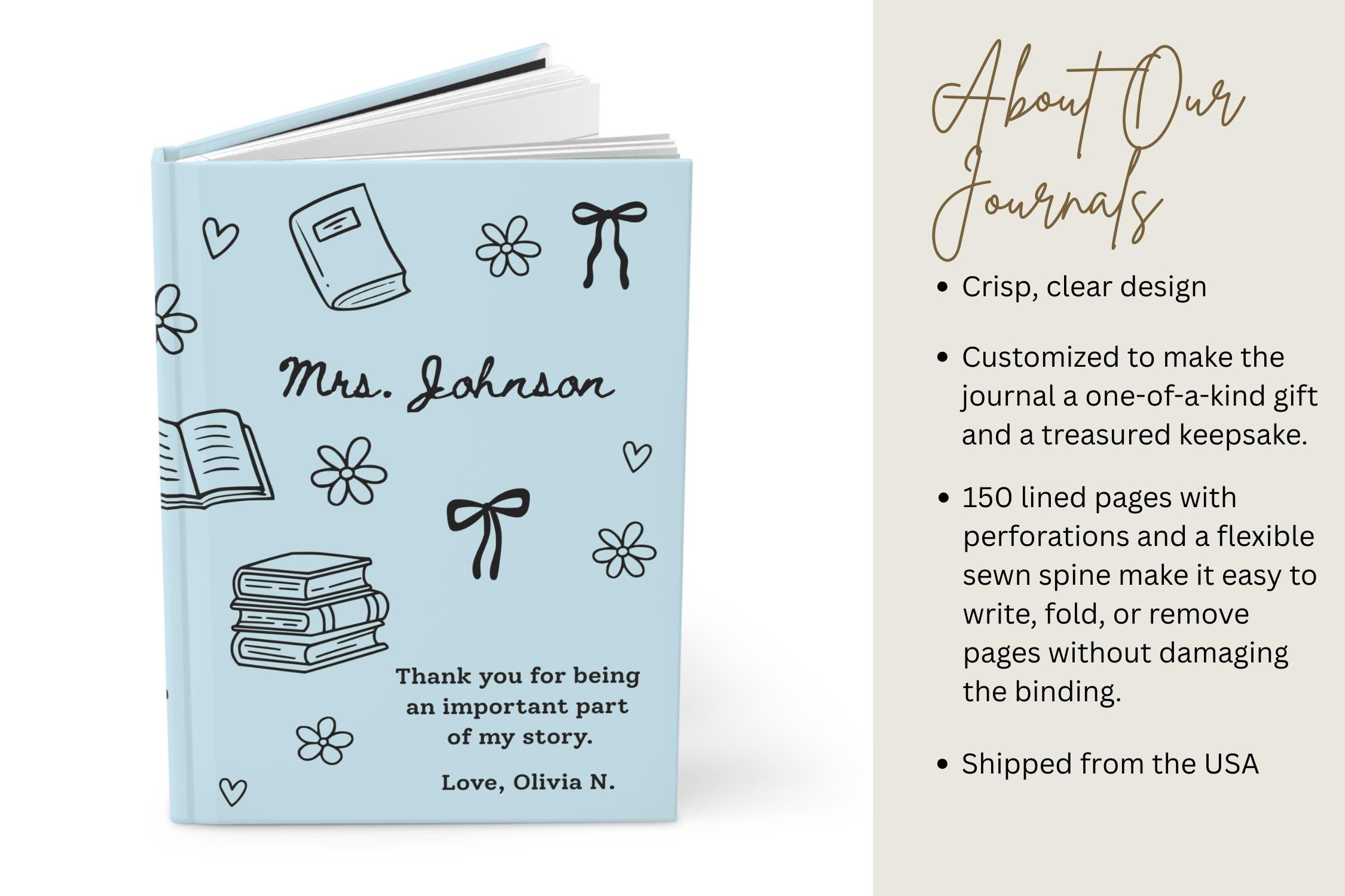Custom Teacher Appreciation Gift, Personalized End of Year Gift for ...