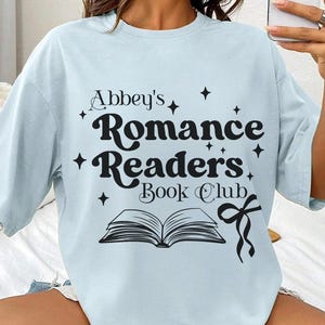 Custom Romance Book Lover Shirt, Comfort Colors Bookish Shirt, Girly Coquette Book Club Shirt, Reading Aesthetic, Romance Reader Bookworm