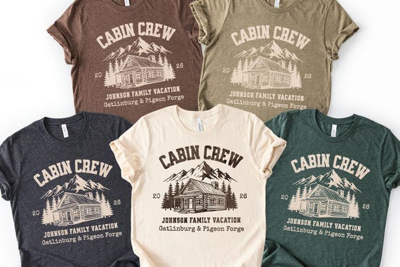 Smoky Mountains Shirt, Cabin Crew Shirts, Matching Family Vacation Shirt