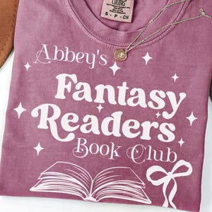 Custom Fantasy Book Lover Shirt, Comfort Colors Bookish Shirt, Coquette Book Club Shirt, Reading Aesthetic, Romantacy Bookworm, Reader Gift