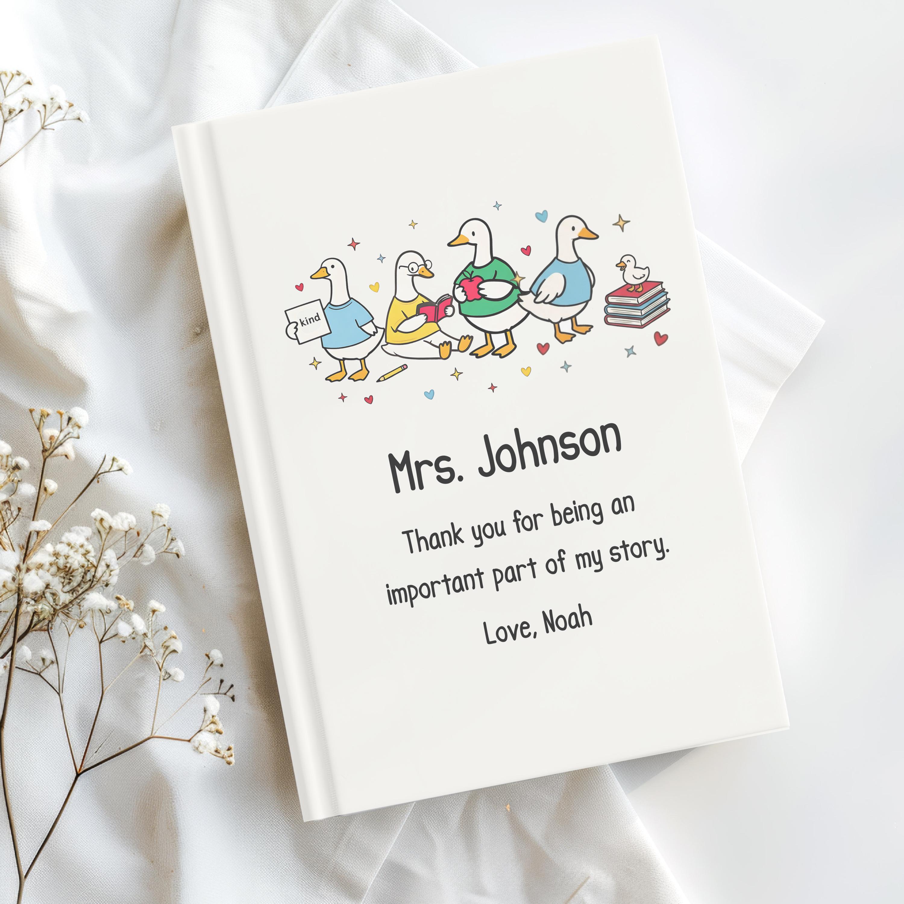 Custom Teacher Appreciation Gift, Personalized End of Year Gift for ...