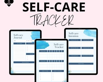 Self Care Tracker Printable | Digital Self-Care Journal & Planner | Daily Wellness Habit Tracker | Instant Download PDF