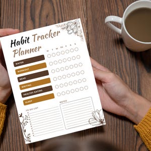 Habit Tracker Planners, Printable Planner, Habit Building, Goal Planner, Success Planner, Organization Tools, Track Habits