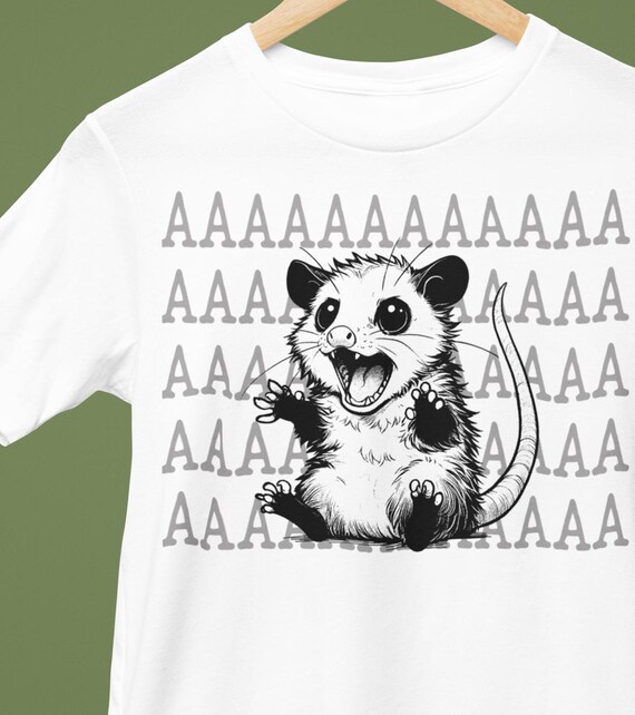 Gambás gritando Aaaaaaaa Camisetas engraçadas Gambás fofos