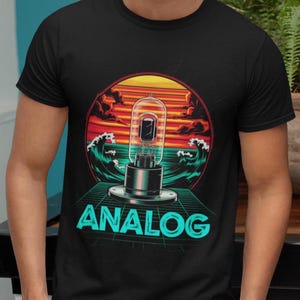 Retro Analog Waves T-Shirt: Vintage Music Lover Tee