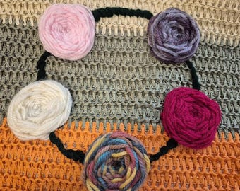 Bolso tote con rosas bordadas a mano – Bolso de verano tejido – Bolso personalizado