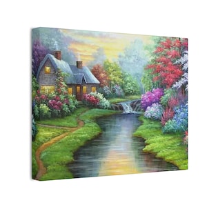 River Landscape Wall Art | Peaceful Nature Canvas Print | Cabin Wall Decor | Tranquil River Scene | Gift for Nature Lovers