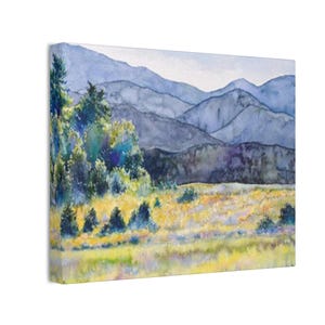 Mountain Landscape Wall Art | Nature Canvas Print for Living Room | Rustic Cabin Decor | Peaceful Mountain Scene | Scenic Wall Art
