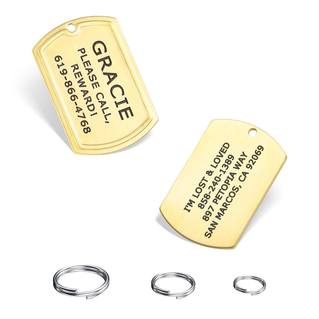 Dog Tag Cutter Deep Laser Dual-side Engraved Pet ID Tags, Personalized Dog Tags, Pets ...