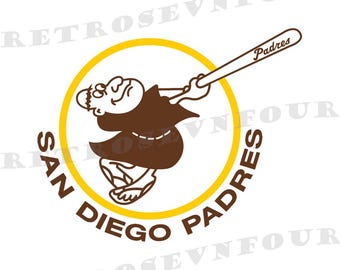 San Diego Padres 1969 Retro Vintage Vinyl Decal Die-Cut Sticker