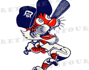 Detroit Tigers 1968 Retro Vintage Vinyl Decal Die-Cut Sticker