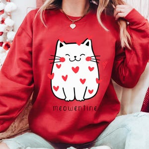 Meowentime Valentine T-Shirt | Cute Cat Lover Gift | Funny Cat Graphic Tee | Perfect for Valentine's Day & Pet Owners