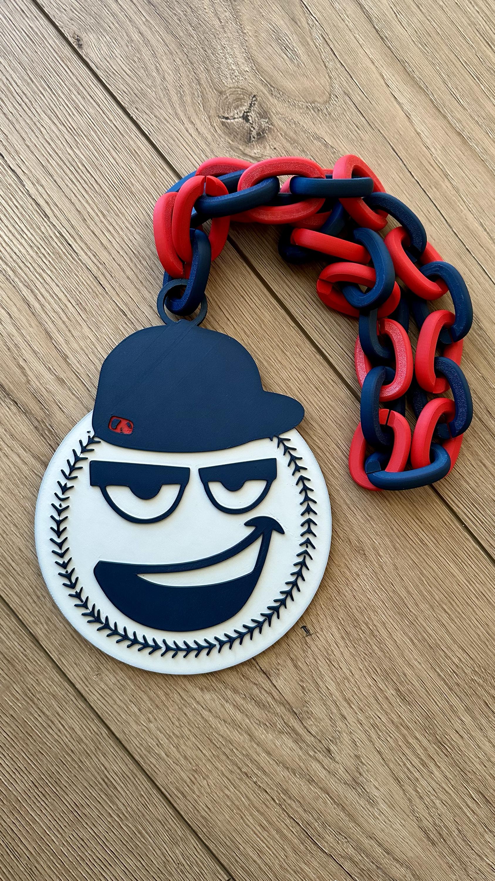 Oversized 3D-Printed Baseball Necklace – Bold & Unique Sports Chain