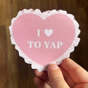 I love to Yap sticker
