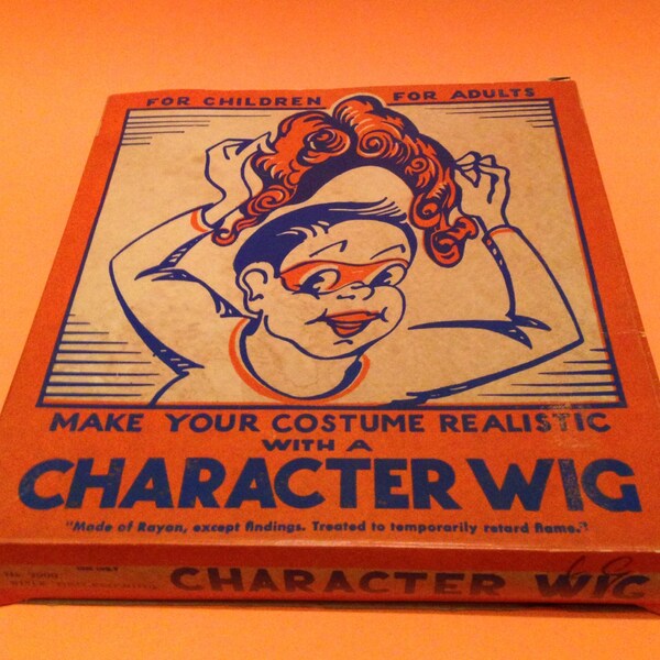 Vintage Halloween Character Wig And Box