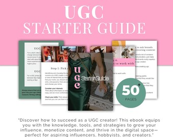 The Ultimate UGC Starter Guide, User-Generated Content| PLR Rights | Content Monetisation, Online Side Hustle Guide