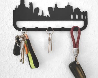 Madrid Skyline Key Rack | Stylish key storage & modern wall decoration with your favorite city | Original souvenir