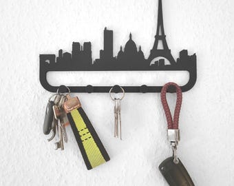 Paris Skyline Key Rack | Stylish key storage & modern wall decoration with your favorite city | Original souvenir