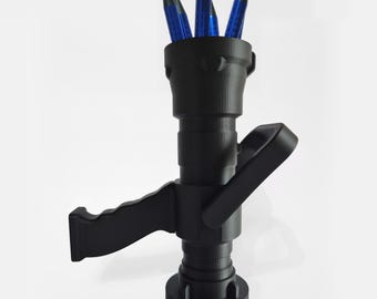 Firefighter Hollow Jet Nozzle Pen Holder Model | All-Black Special Edition in Black | Ideal for Firefighters & Fans