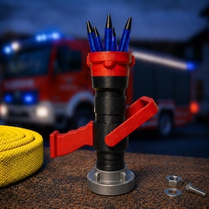 Feuerwehr Hohlstrahlrohr Stiftehalter Modell | Ideal für Feuerwehrler & Fans