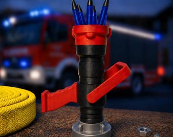 Firefighter Hollow Jet Nozzle Pen Holder Model | Ideal for firefighters & fans