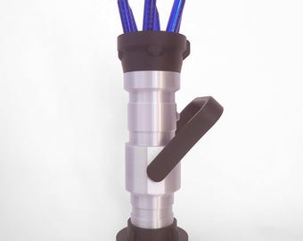 Fire Department Hollow Nozzle Pen Holder Model | Special Edition in Silver | Ideal for Firefighters & Fans