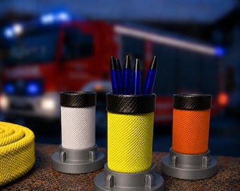 Firefighter pen holder coupling with real hose | Ideal for firefighters & fans