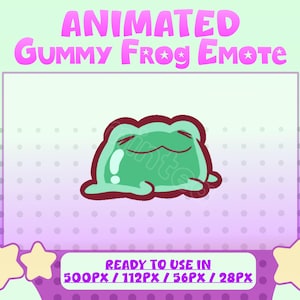 Twitch and Discord Cute Gummy Frog GIF Emote For Streams