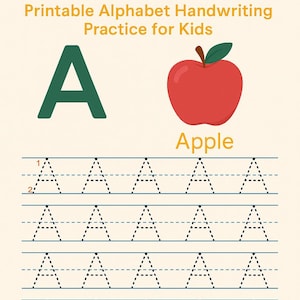 Uppercase Letter A Tracing Worksheet: Preschool Handwriting (PDF)