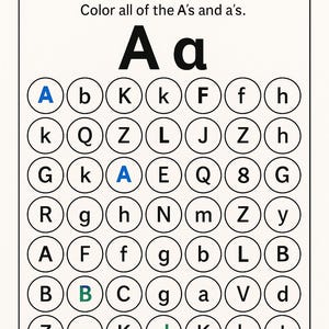 Alphabet Color Worksheet: Letter Recognition Activity (Printable PDF)