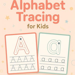 Printable ABC Alphabet Tracing Worksheets: Homeschool Kindergarten (PDF)