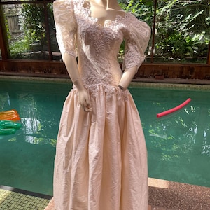 Vintage 100% Silk Bridal Gown