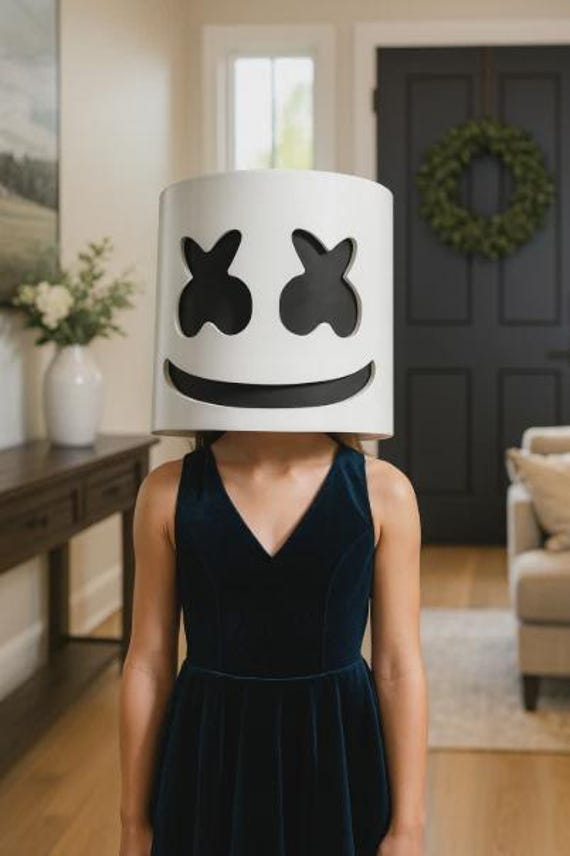 Replica Marshmello HARD Helmet 1:1 Scale Cosplay Prop DJ Mask
