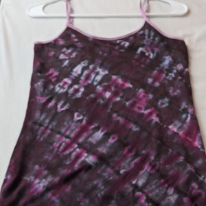 Women&#39;s Cami Tank Black Fuchsia Diagonal Size Medium