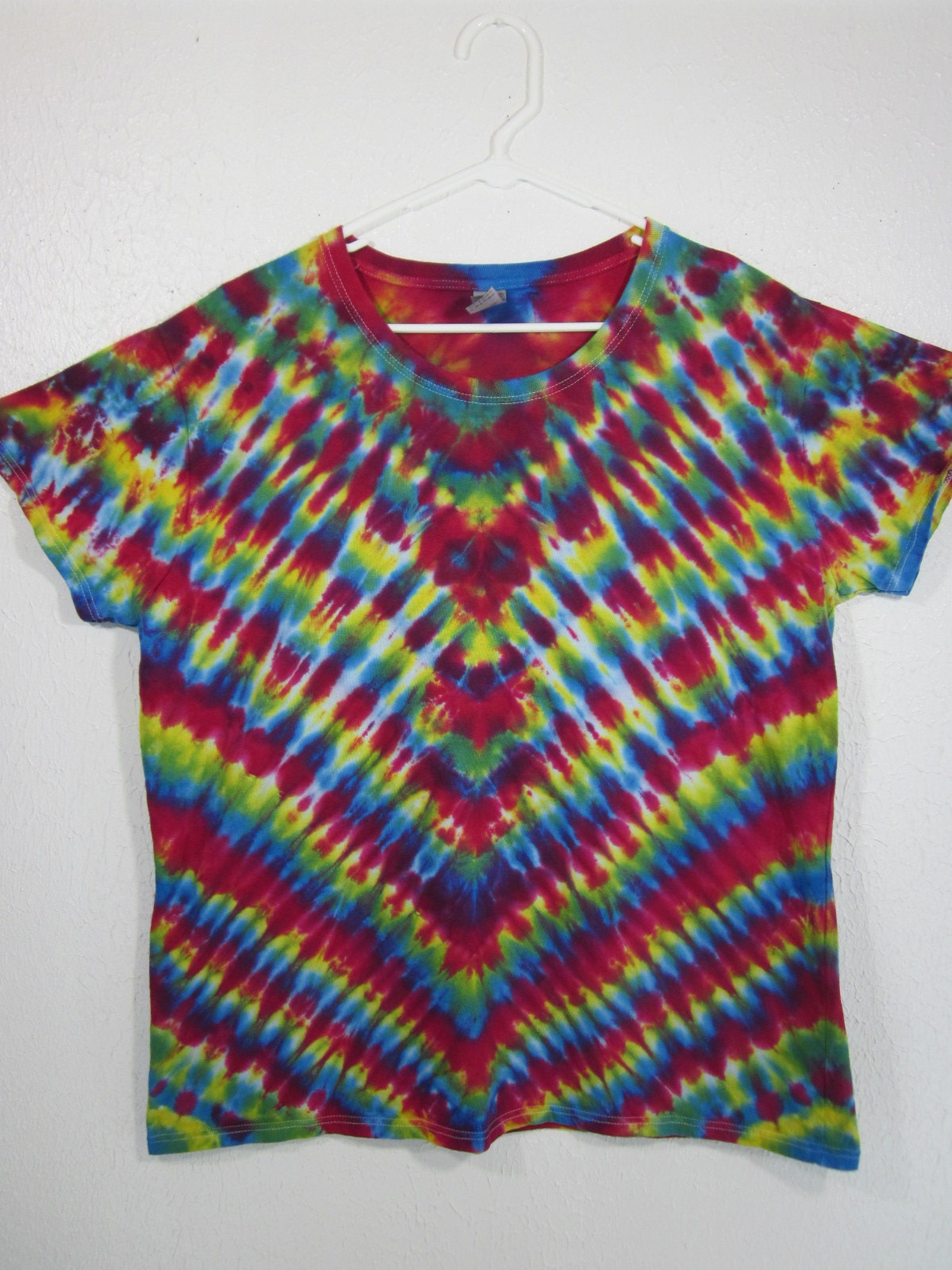 Rainbow Chevron Tie Dye Ladies 2XL - Etsy