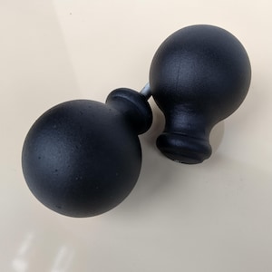 Handcrafted Black Metal Door Handles: Rustic Industrial Round Knobs for Elegant Home Decor