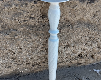 Handcrafted White Twisted Hairpin Table Leg: 45cm Steel Furniture Base