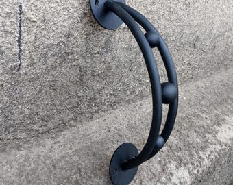 Wrought Iron Handle – Rustic Black Pull with Ball Details