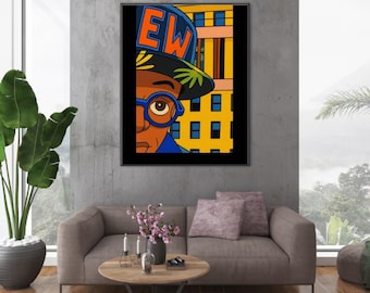 Urban Pop Art Portrait: Colorful Street Art Poster (Digital Download)